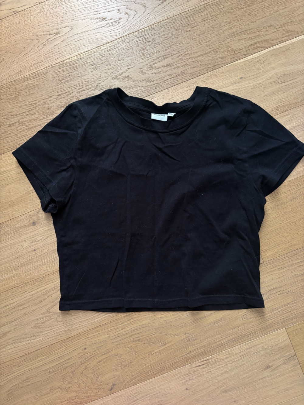 Sunday Best Black Short Sleeve Cropped T-Shirt